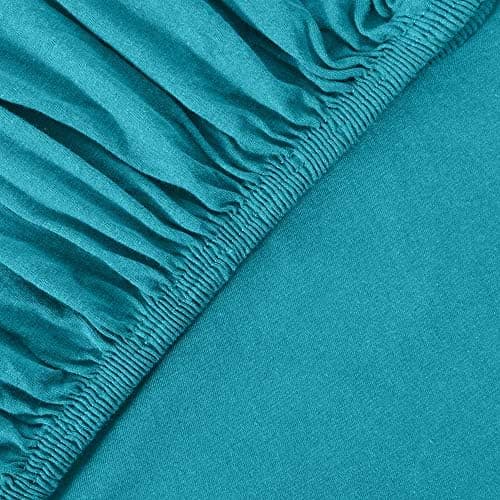leevitex® Spannbettlaken 180x200–200x200 cm | 100% Jersey-Baumwolle | für Matratzen bis 25 cm