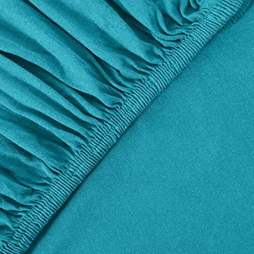 leevitex® Spannbettlaken 180x200–200x200 cm | 100% Jersey-Baumwolle | für Matratzen bis 25 cm