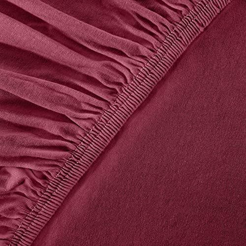 leevitex® Spannbettlaken 180x200–200x200 cm | 100% Jersey-Baumwolle | für Matratzen bis 25 cm