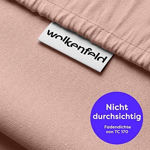 Wolkenfeld Baumwolle-Bettwäsche 135x200 mit Kissenbezug 80x80 – Atmungsaktiv, Hautfreundlich & Pflegeleicht – Hellgrau