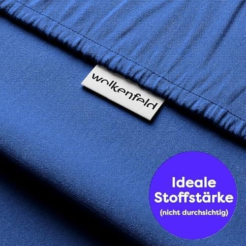 Wolkenfeld Spannbettlaken 180x200–200x220 cm | Premium Jersey-Baumwolle mit 5% Lycra | Für Matratzen bis 40 cm – Anthraz