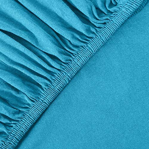 leevitex® Spannbettlaken 180x200–200x200 cm | 100% Jersey-Baumwolle | für Matratzen bis 25 cm
