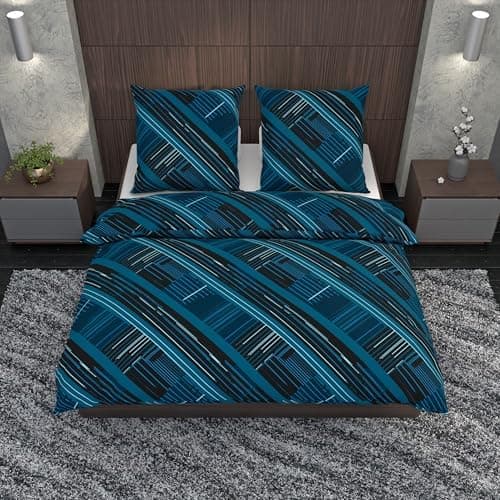 LARAWELL Bettwäsche-Set 135x200 Baumwolle