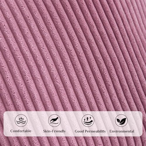 Softalker Kissenbezug 40x40 cm – 2er Set flauschig rosa, Dekokissenbezug für Sofa, Wohnzimmer & Schlafzimmer