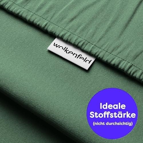 Wolkenfeld Spannbettlaken 180x200–200x220 cm | Premium Jersey-Baumwolle mit 5% Lycra | Für Matratzen bis 40 cm – Anthraz
