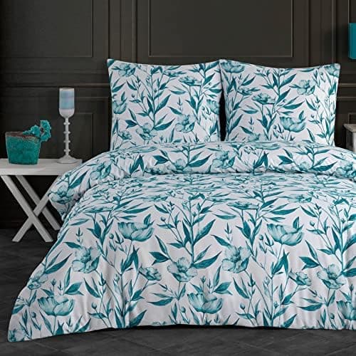 Buymax® Bettwäsche 200x200 3‑teilig (inkl. 2 x 80x80) – 100% Baumwolle Renforcé, OEKO‑TEX STANDARD 100