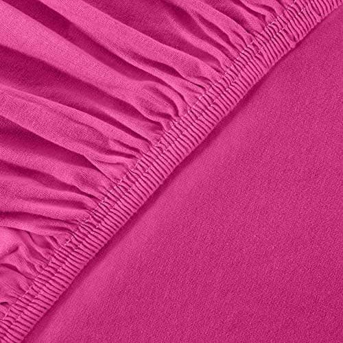 leevitex® Spannbettlaken 180x200–200x200 cm | 100% Jersey-Baumwolle | für Matratzen bis 25 cm
