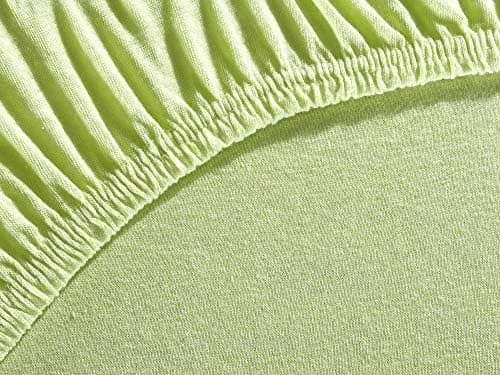 Jersey-Spannbettlaken 100% Baumwolle – 90–100×200 cm, für Matratzen bis 25 cm (Steghöhe bis 23 cm), Beige