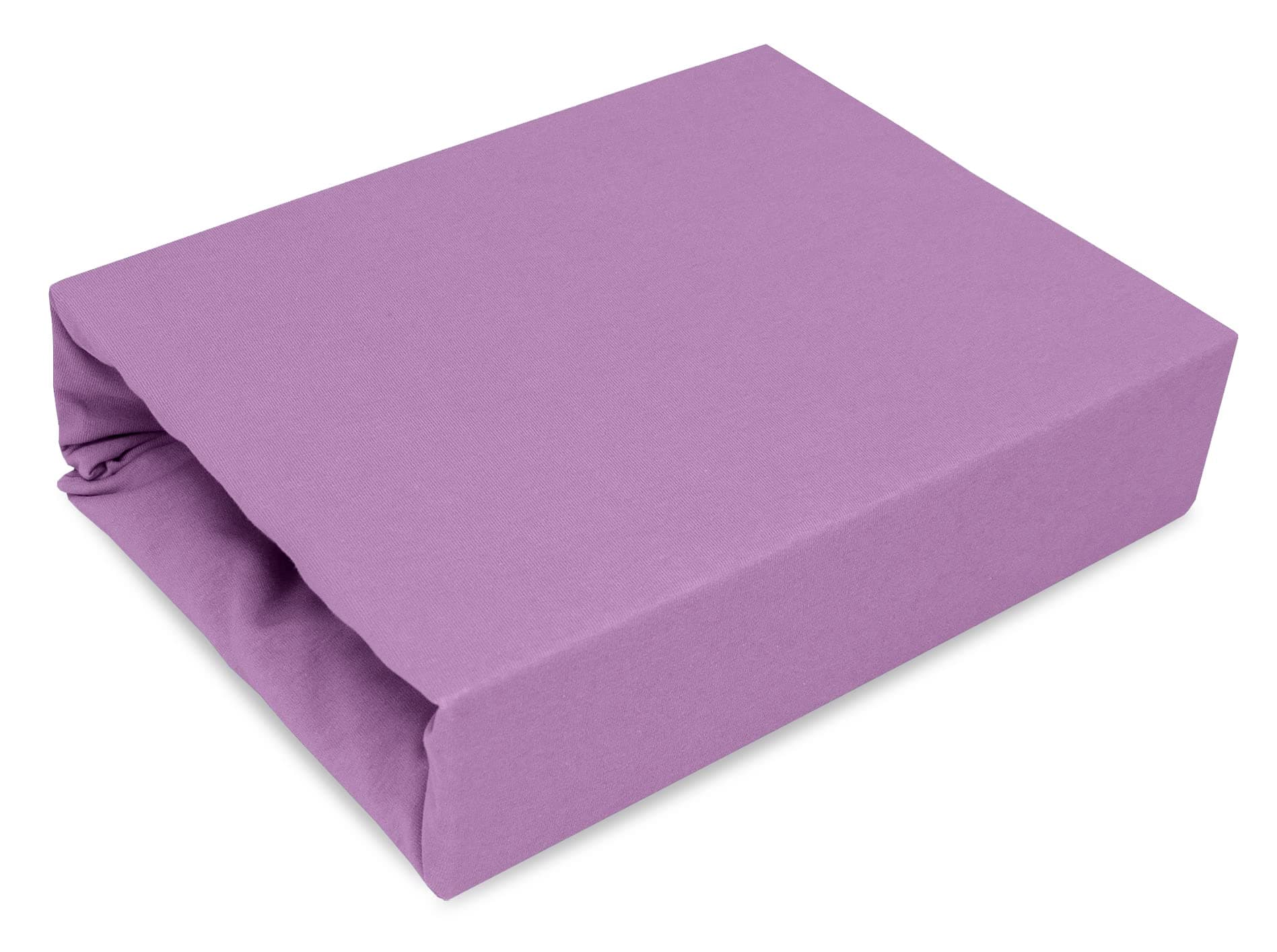 Best for Kids Spannbettlaken – 100% Baumwolle Jersey, 90 x 200 cm (Violett) – In 22 Farben & 9 Größen