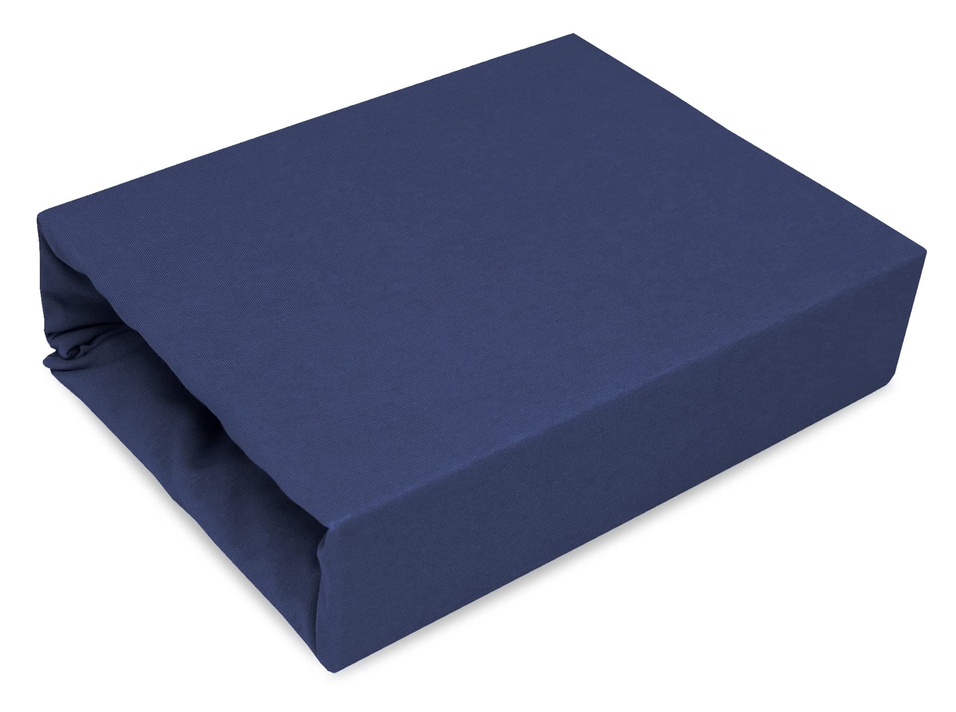 Spannbettlaken 100% Baumwolle Jersey – 140×200 (Marineblau) | 22 Farben, 9 Größen