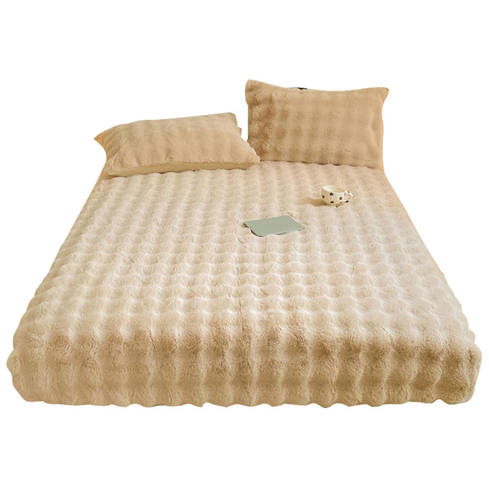 Frottee-Spannbettlaken 90×200 cm – Luxus Kuschelbettlaken aus Premium-Kunstfell, ultraweich & flauschig, passend für Mat