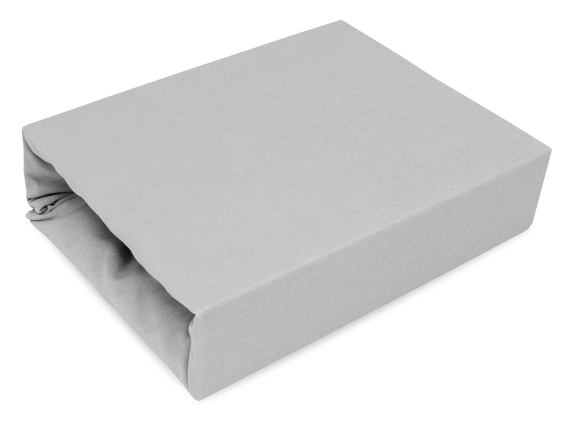 Spannbettlaken für Kinder – 100% Baumwolle Jersey Spannbetttuch, 180×200 cm (Silber)