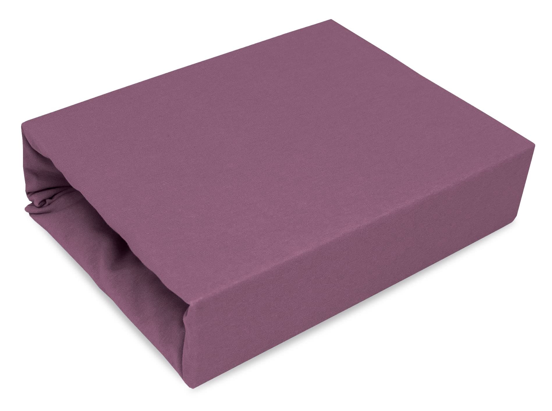 Best for Kids Spannbettlaken – 100% Baumwolle Jersey, 22 Farben & 9 Größen (80×200, Pflaume)