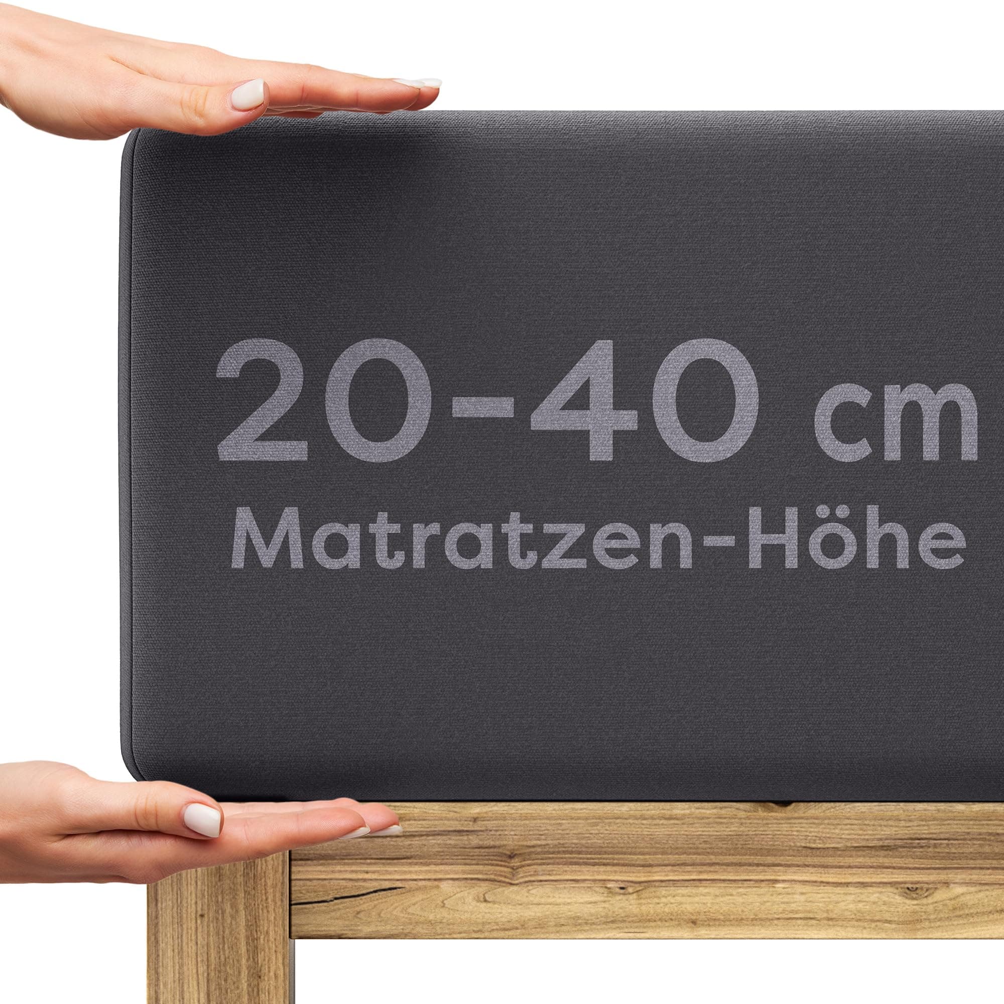 Wolkenfeld Spannbettlaken 180x200–200x220 cm | Premium Jersey-Baumwolle mit 5% Lycra | Für Matratzen bis 40 cm – Anthraz