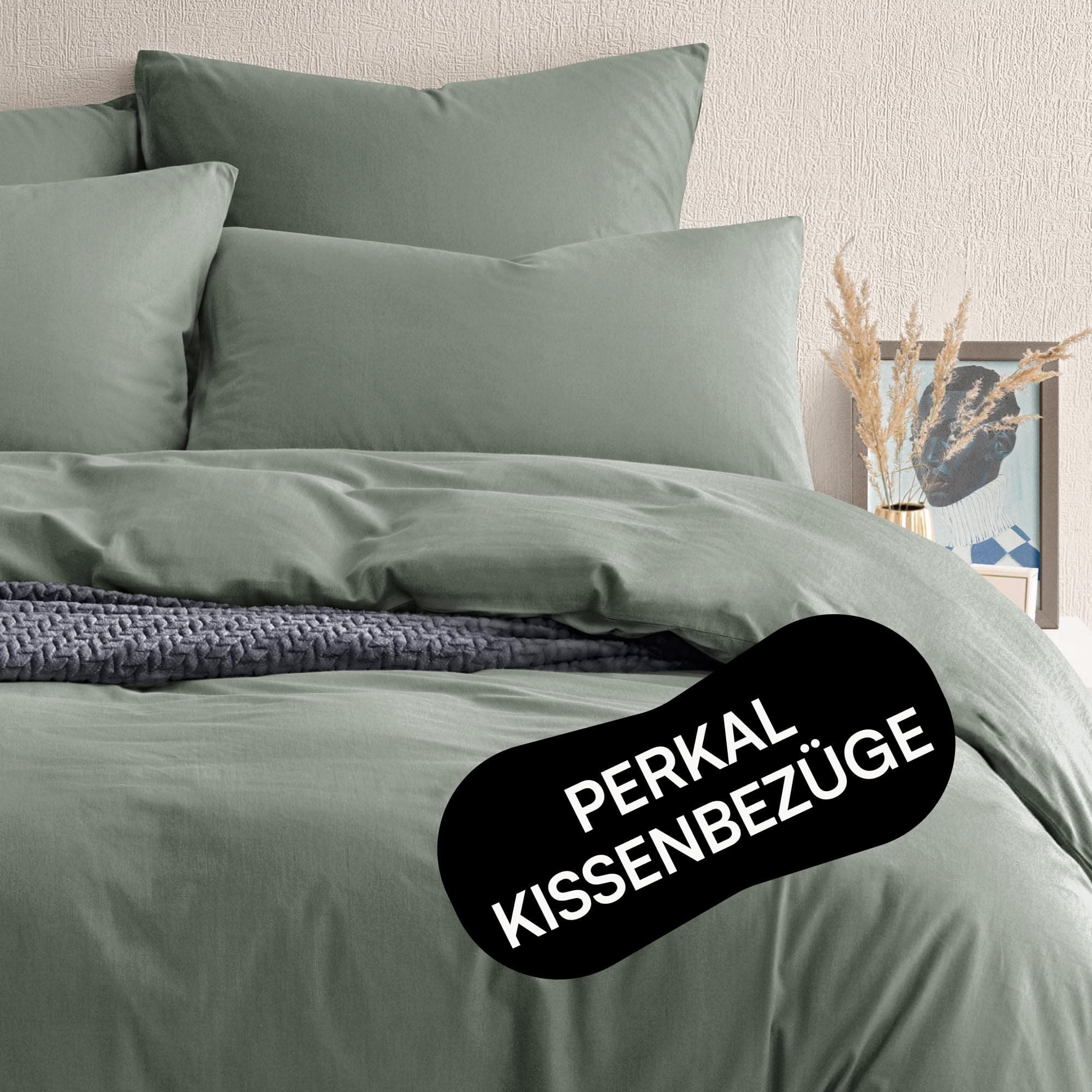 Perkal Kissenbezug Set 40x80 cm (2er) – 100% Bio-Baumwolle