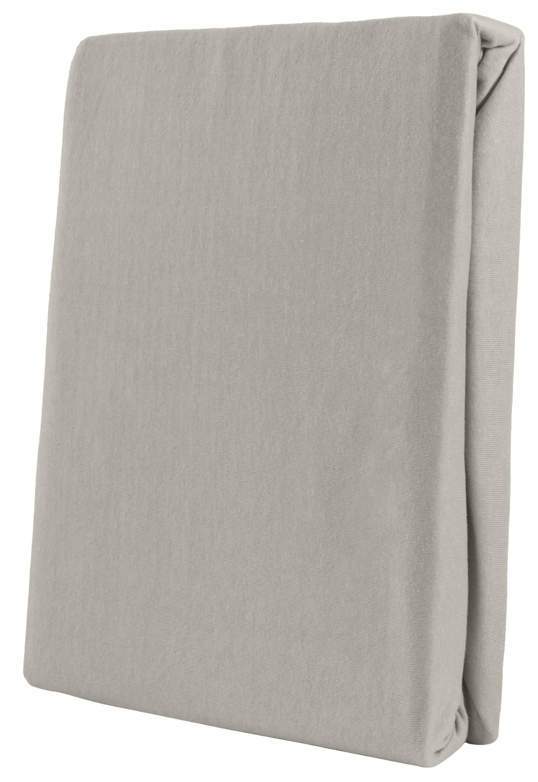 Leonado Vicent Spannbettlaken – 100% Baumwolle Jersey, Größen 180×200 & 200×200 cm, Grau