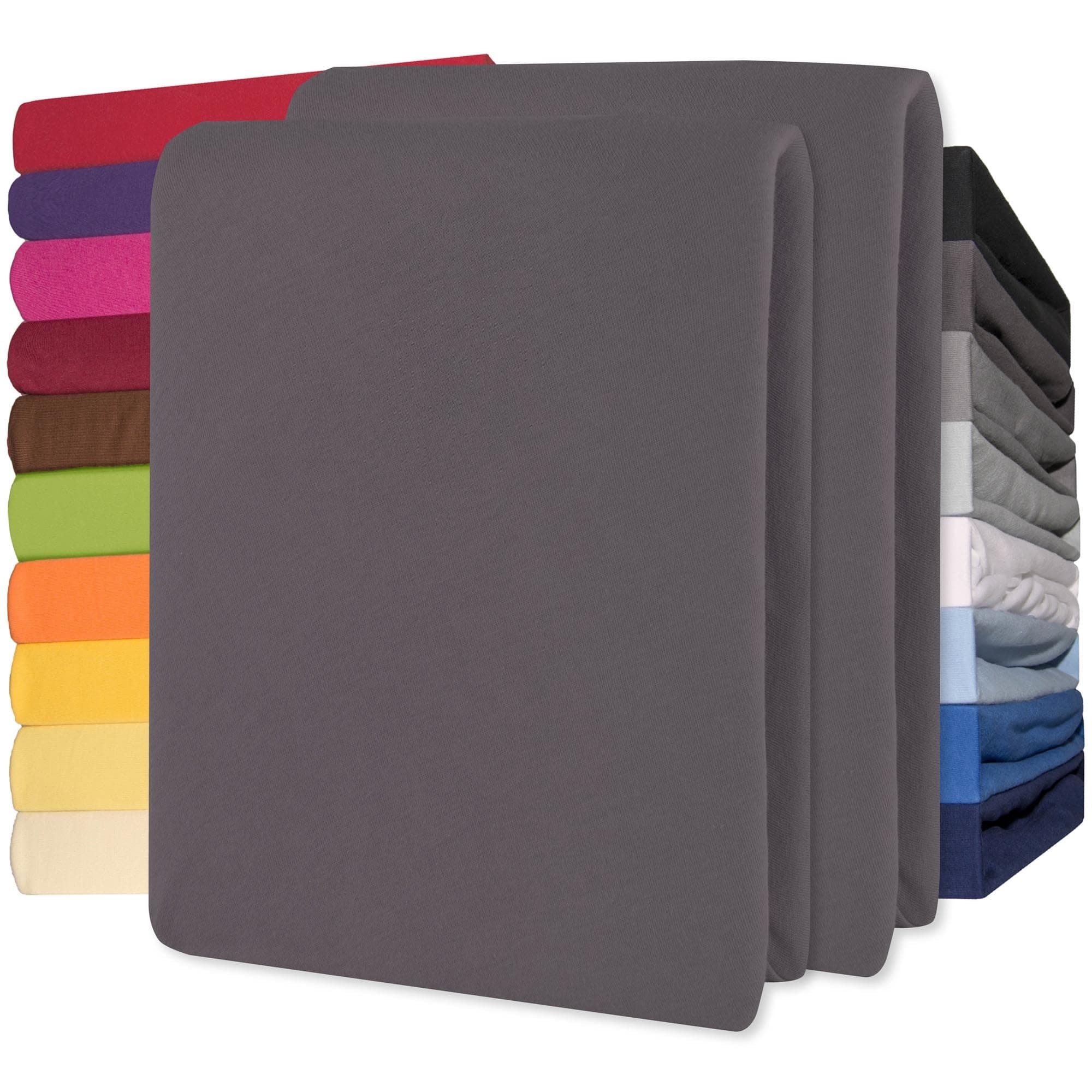 CelinaTex Jersey-Spannbettlaken 90x200–100x200 cm bis 26 cm Matratzenhöhe | 100% gekämmte Baumwolle | OEKO‑TEX STANDARD