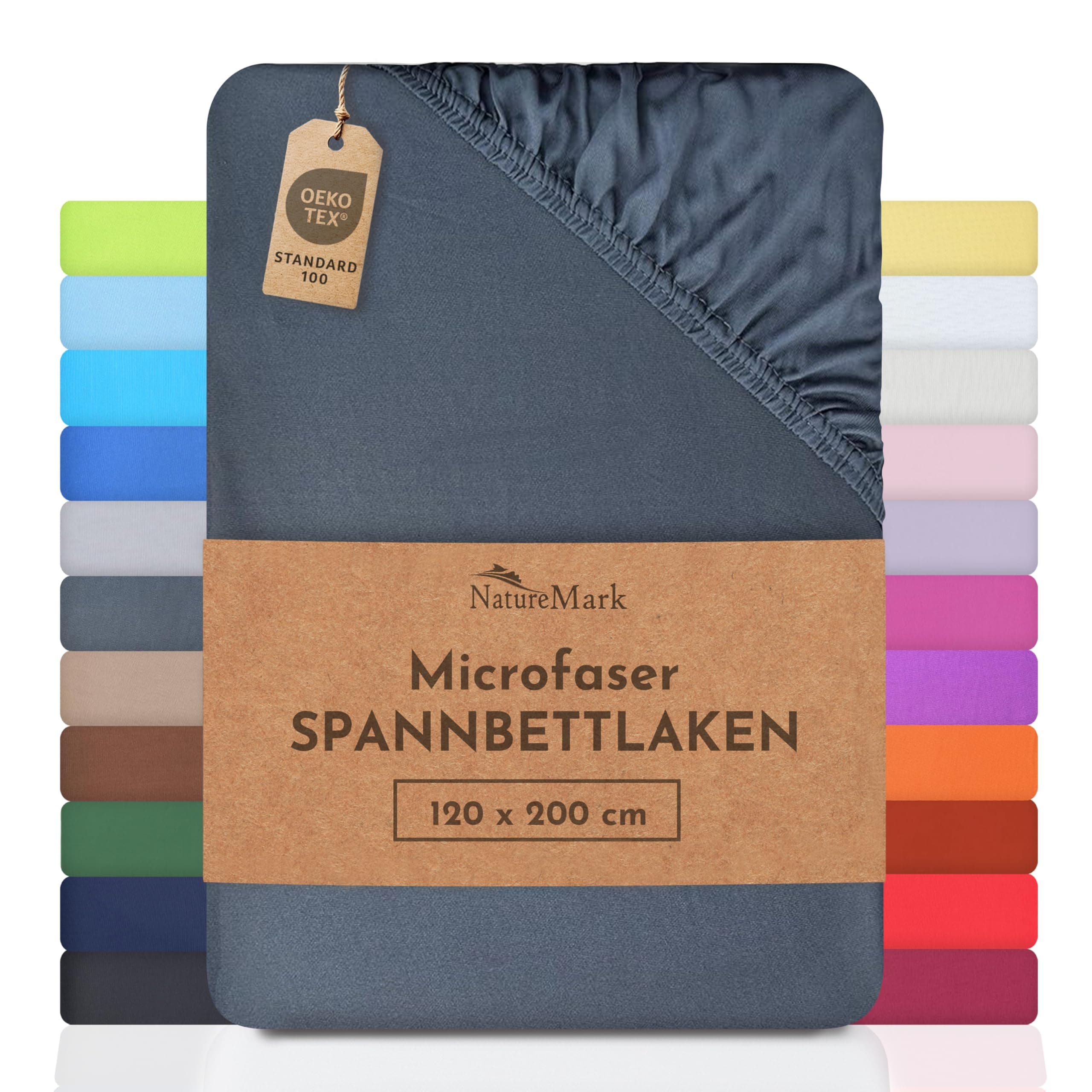 NatureMark Mikrofaser-Spannbettlaken 120x200 cm – OEKO-TEX Standard 100