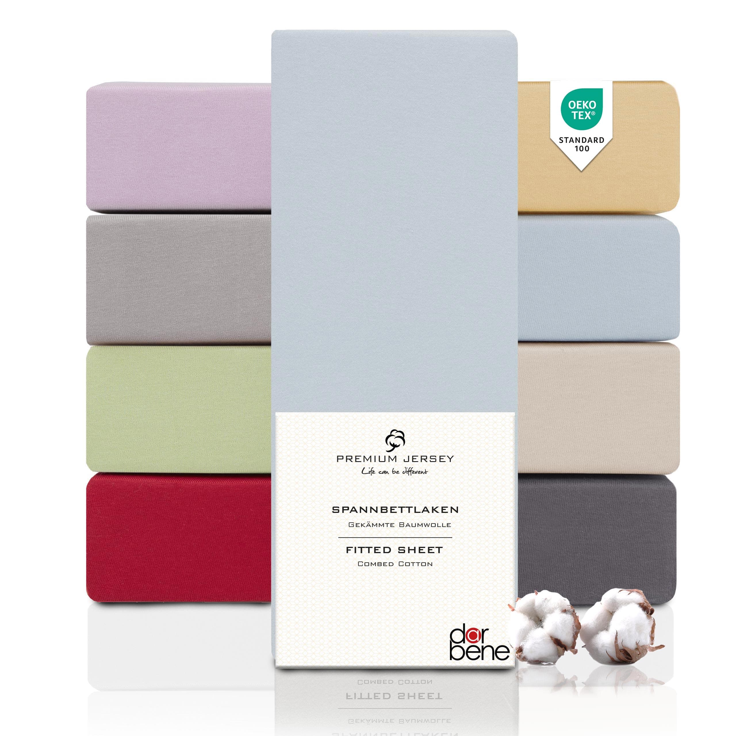 Spannbettlaken 90x200 – Jersey 100% gekämmte Baumwolle, passend für Matratzen bis 30 cm