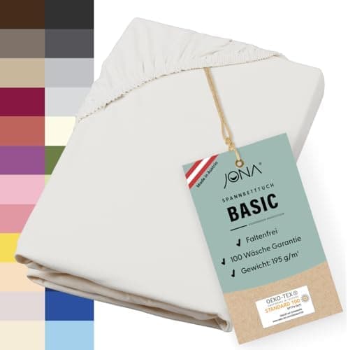 Spannbettlaken 180–200 × 200–220 cm – Baumwoll‑Jersey 190 g/m², faltenfrei