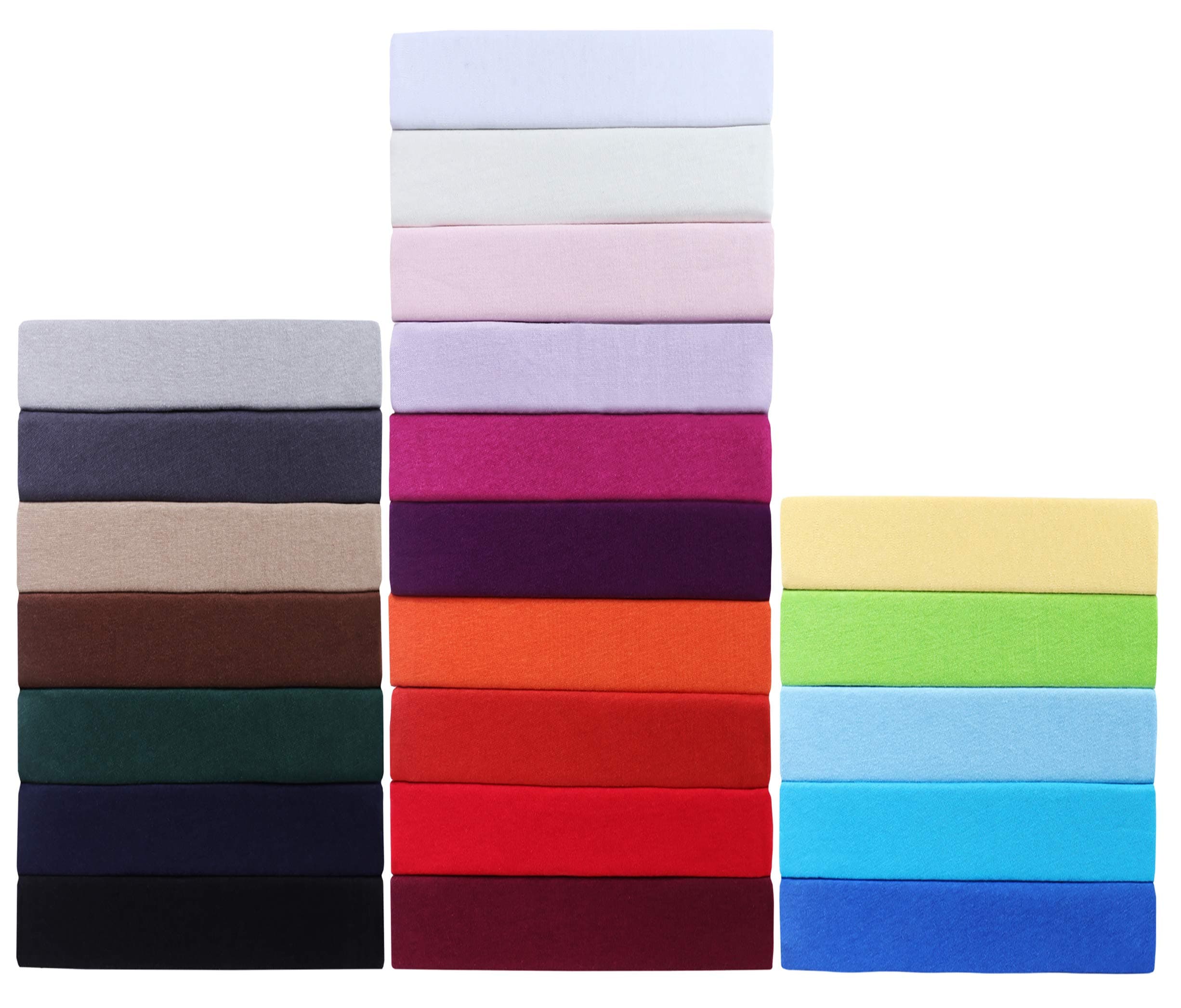 Jersey-Spannbettlaken / Spannbetttuch – 100% Baumwolle | 140 x 200 cm – 160 x 200 cm